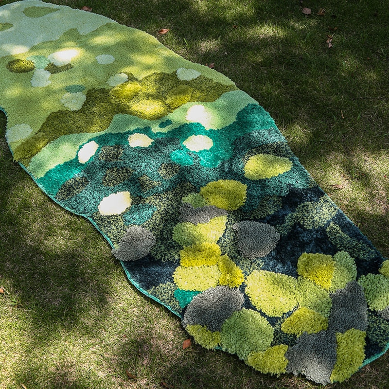 tufted mossy rug