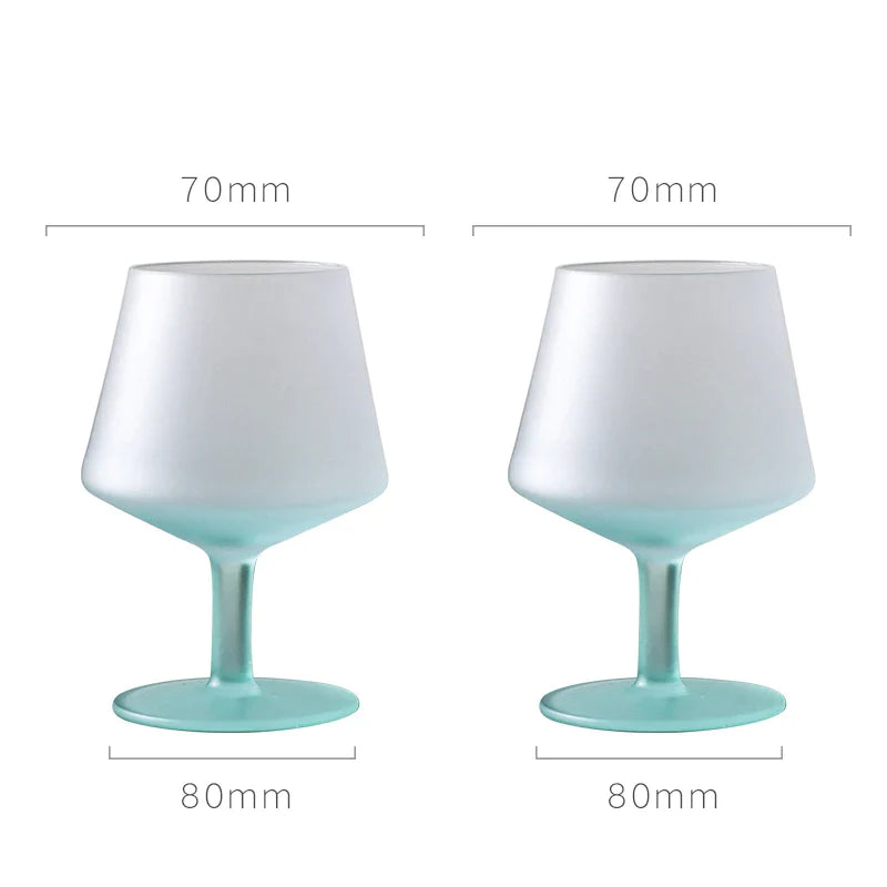 dipped frosted glasses set of two