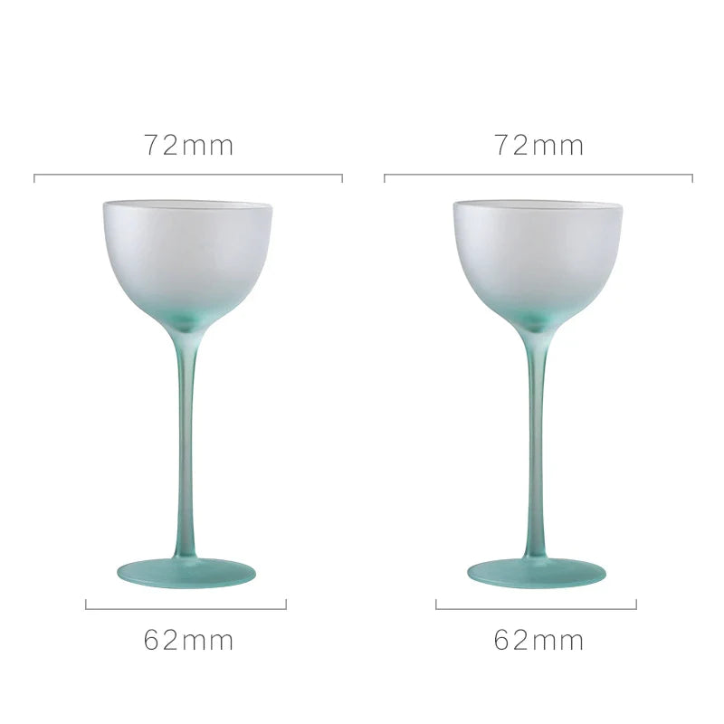 dipped frosted glasses set of two