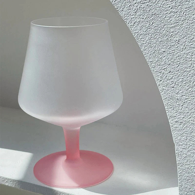 dipped frosted glasses set of two