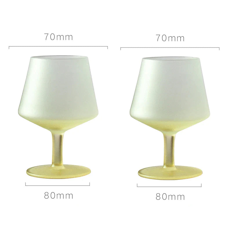 dipped frosted glasses set of two