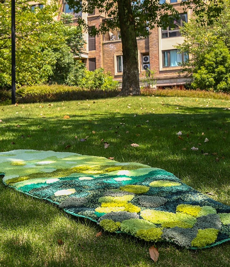 tufted mossy rug