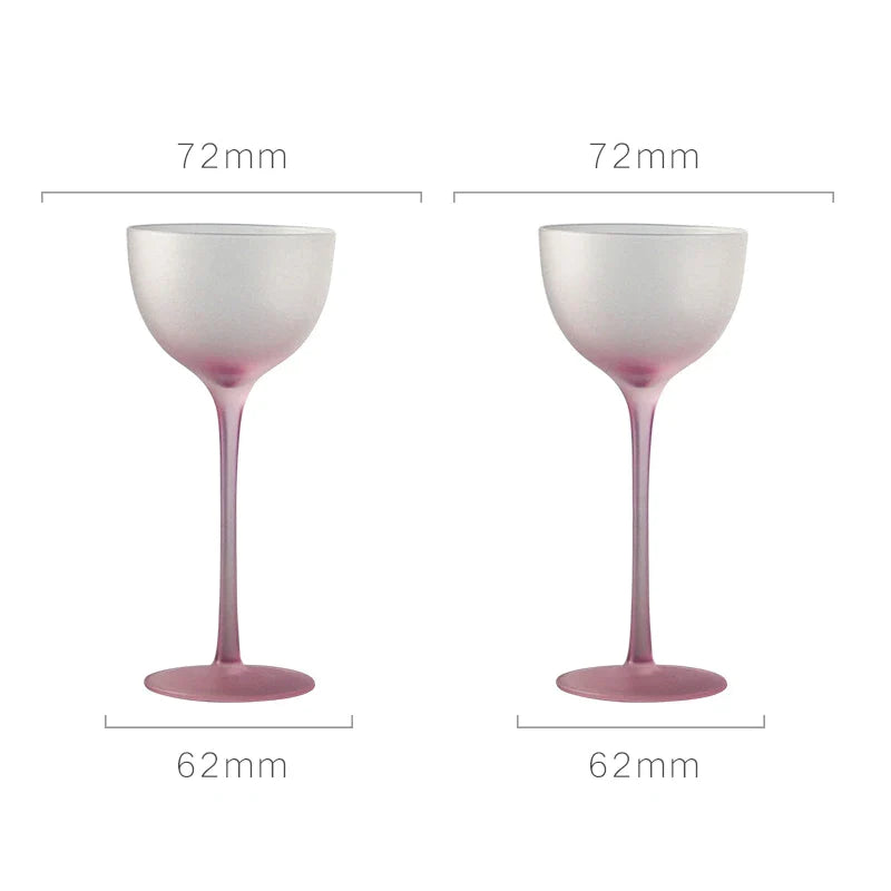 dipped frosted glasses set of two