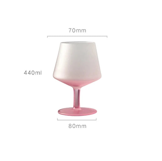 dipped frosted glasses set of two