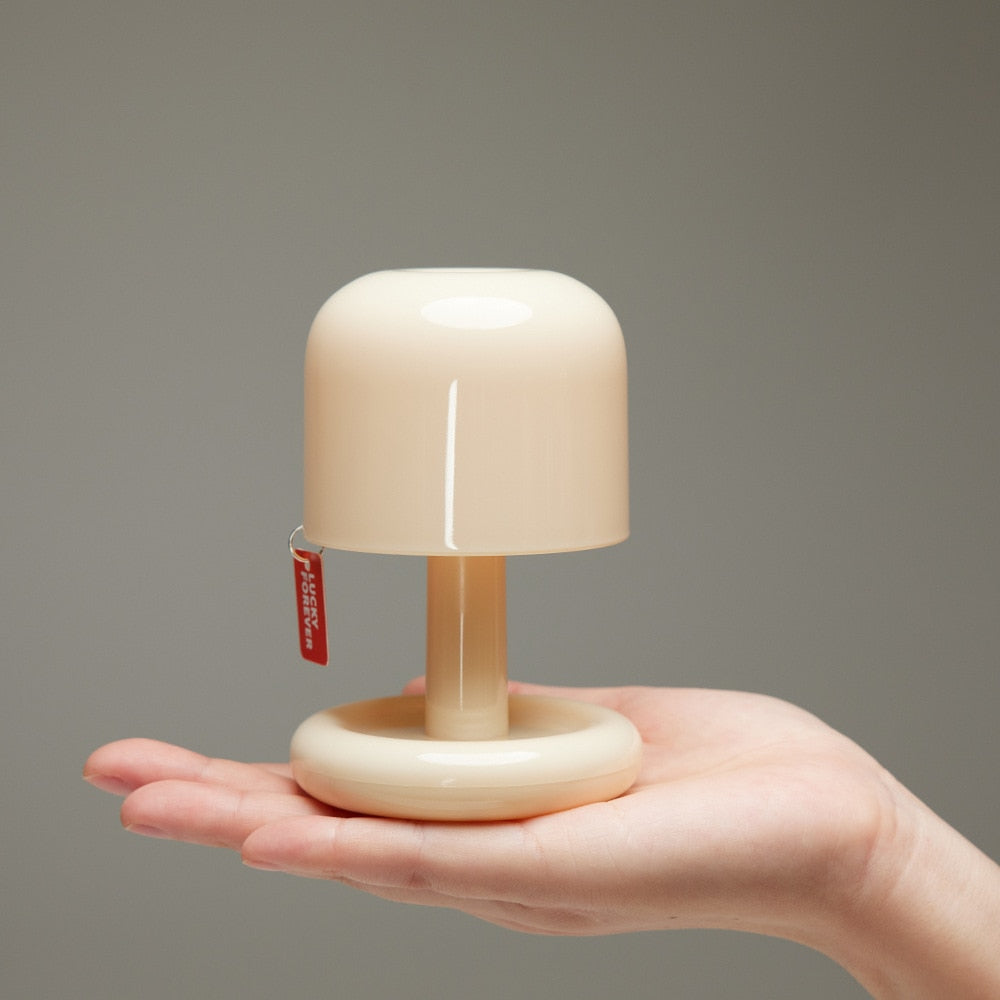 Mini Mushroom Shaped Rechargeable Led Table Lamp