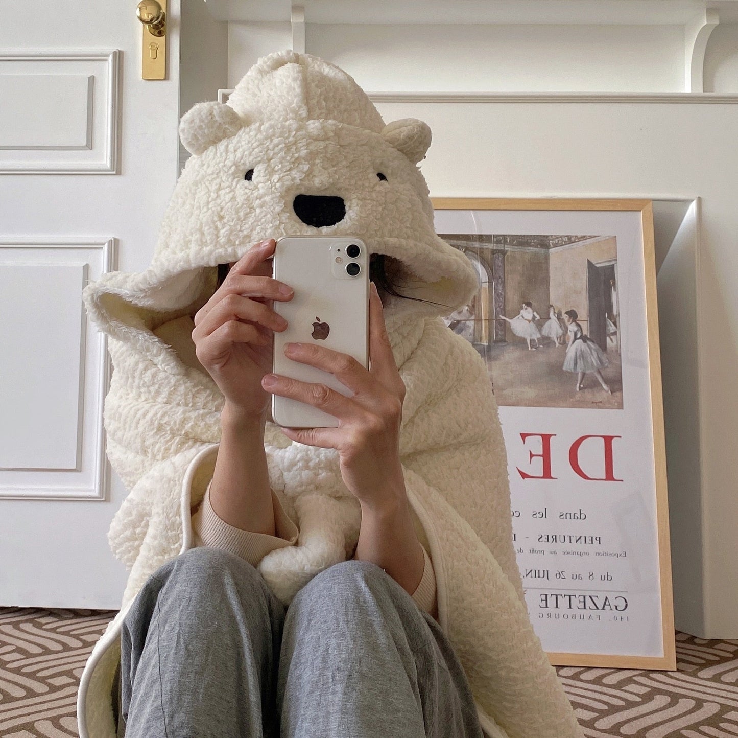 cosy teddy blanket