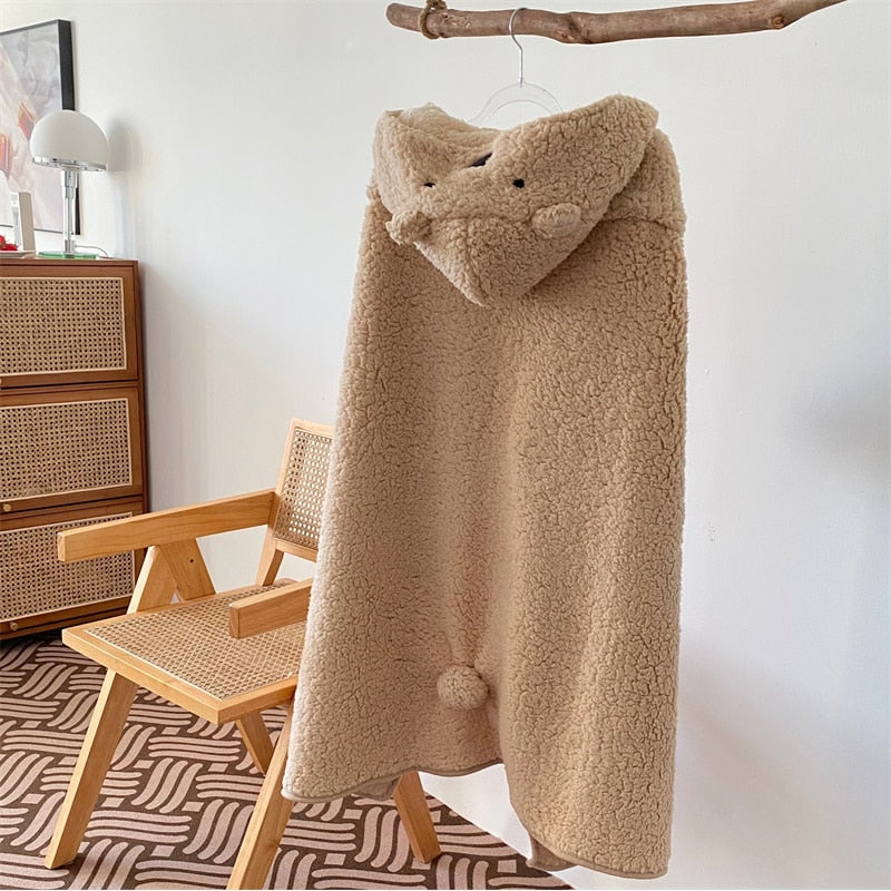 cosy teddy blanket