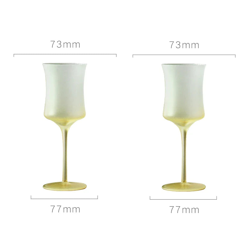dipped frosted glasses set of two