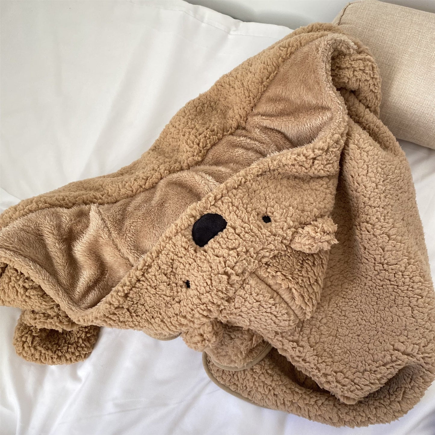 cosy teddy blanket