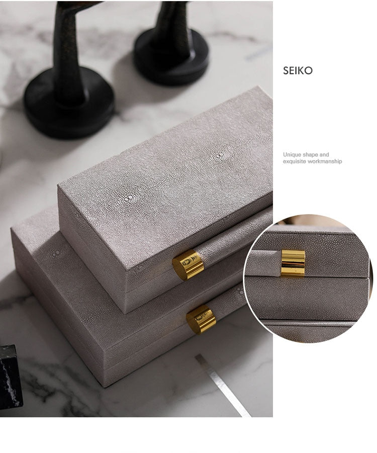 Leather Wooden Decorative Box