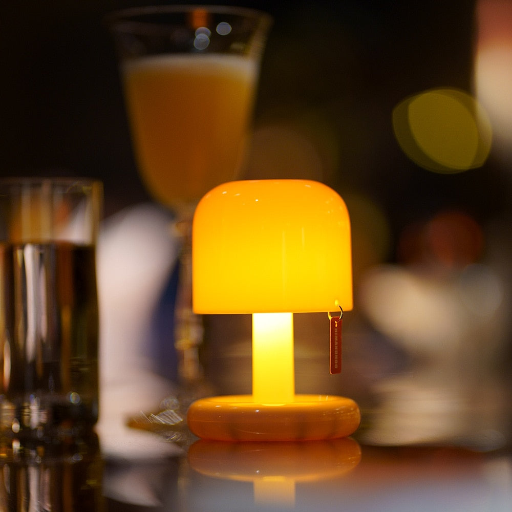 Mini Mushroom Shaped Rechargeable Led Table Lamp