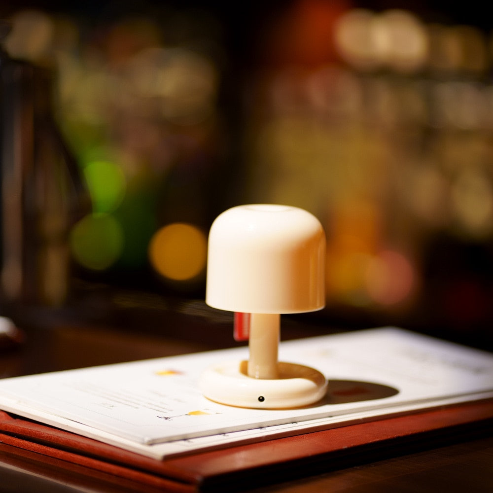 Mini Mushroom Shaped Rechargeable Led Table Lamp