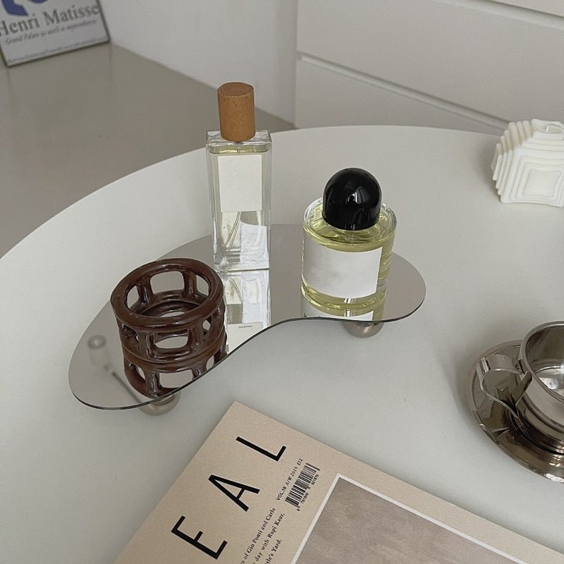 Acrylic Decorative Tray with Metal Legs - DIVINE DESIGN