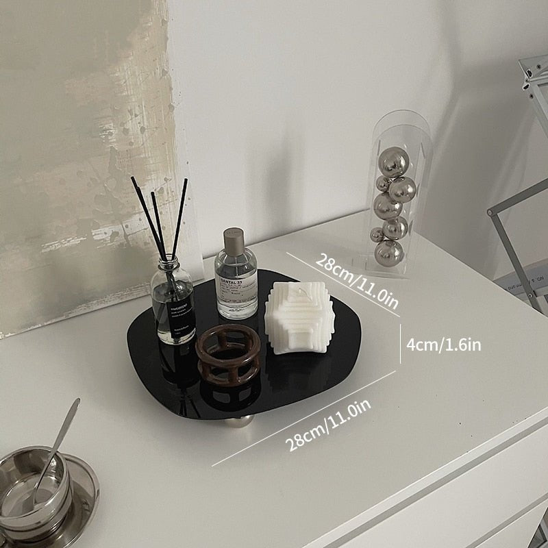 Acrylic Decorative Tray with Metal Legs - DIVINE DESIGN