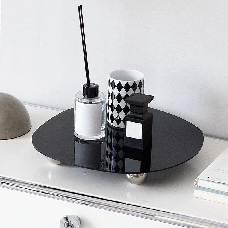 Acrylic Decorative Tray with Metal Legs - DIVINE DESIGN