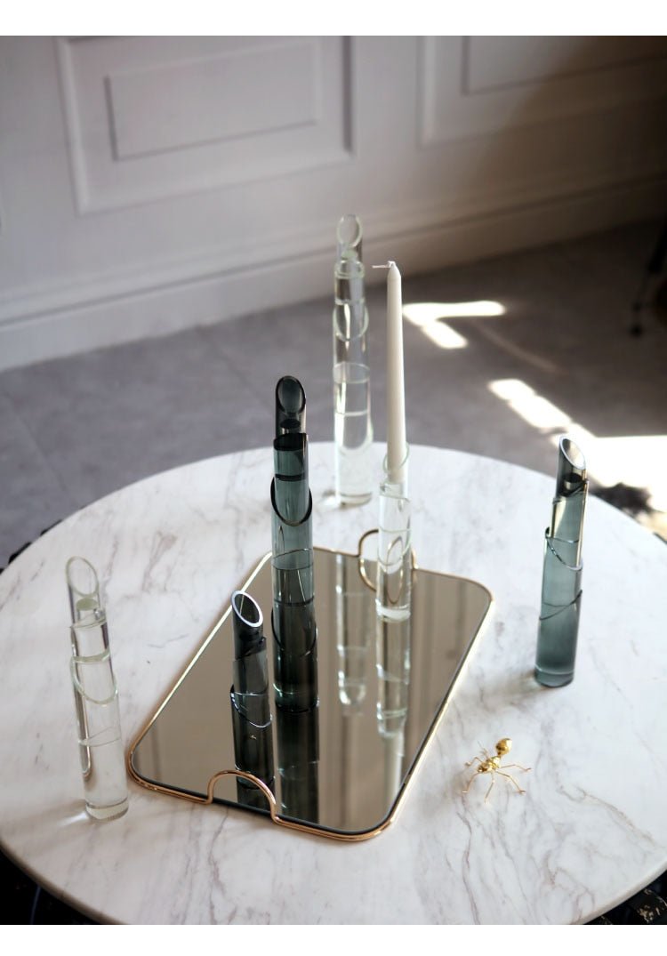 Crystal Bamboo Candlestick Holder - DIVINE DESIGN