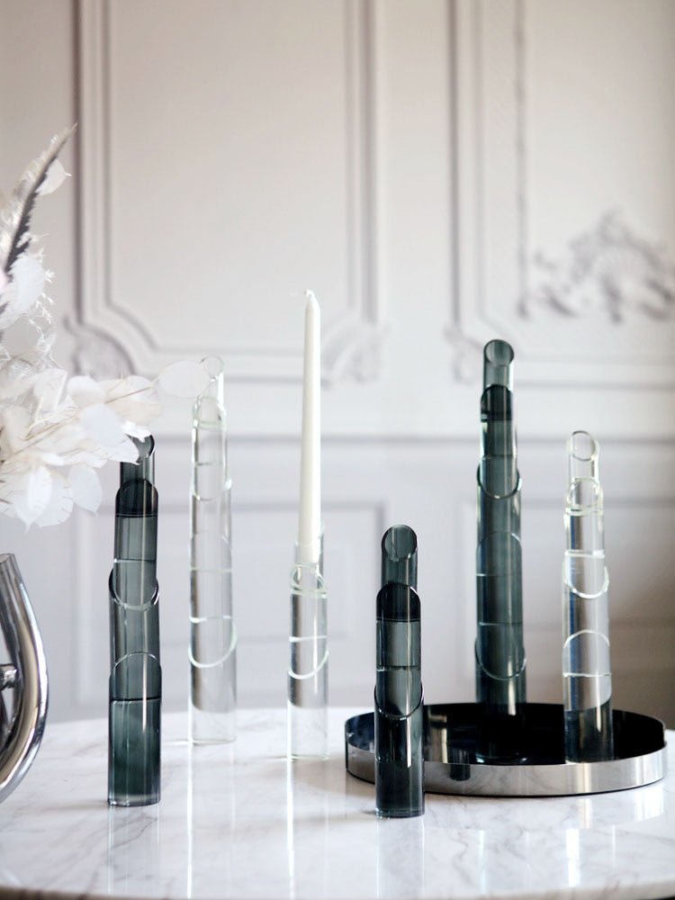 Crystal Bamboo Candlestick Holder - DIVINE DESIGN
