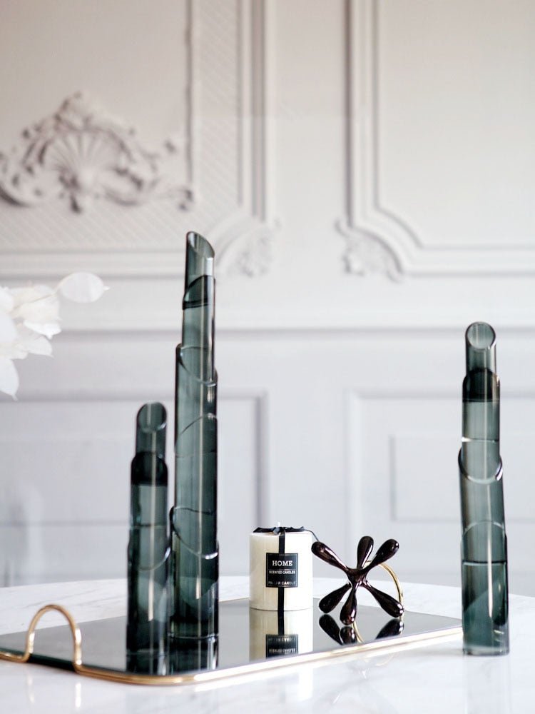 Crystal Bamboo Candlestick Holder - DIVINE DESIGN