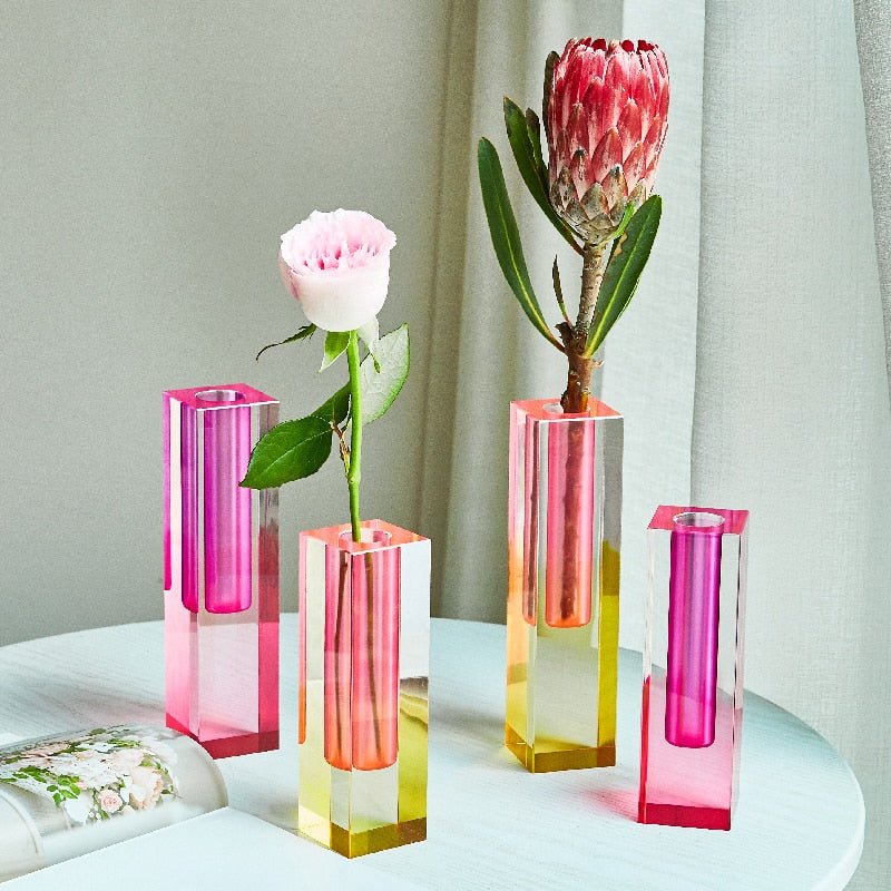 Fiore Acrylic Decorative Vase - DIVINE DESIGN