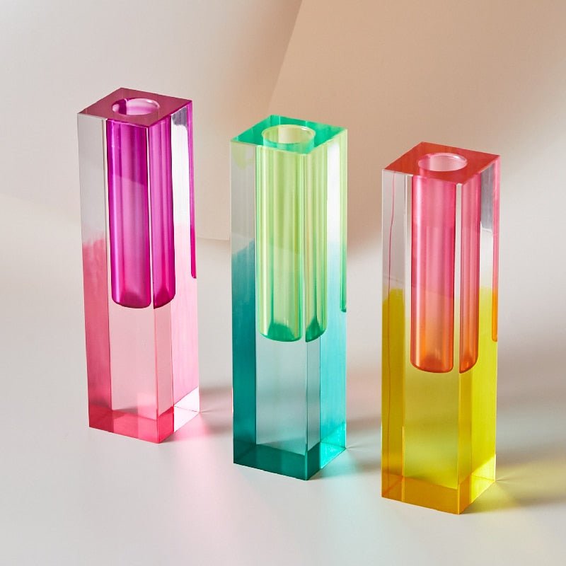 Fiore Acrylic Decorative Vase - DIVINE DESIGN