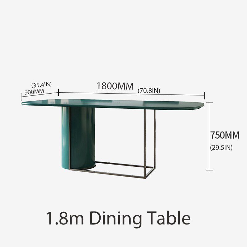 Italian Marble Dining Table with Leather Chairs Set - DIVINE DESIGN