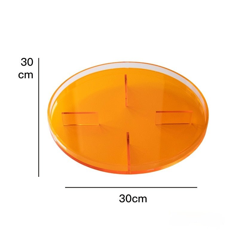 Lake Acrylic Round Decorative Tray - DIVINE DESIGN