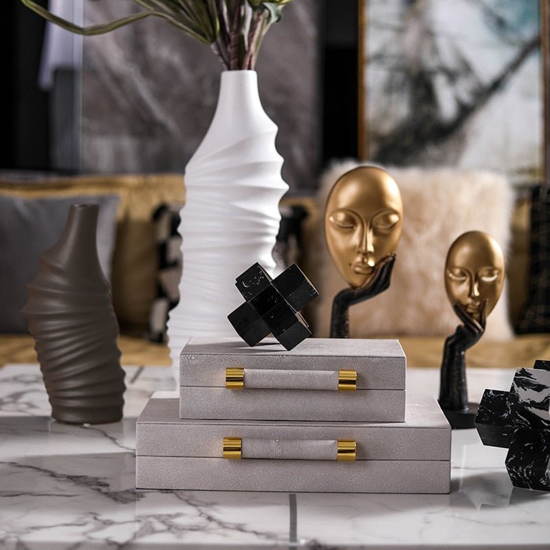 Leather Wooden Decorative Box - DIVINE DESIGN