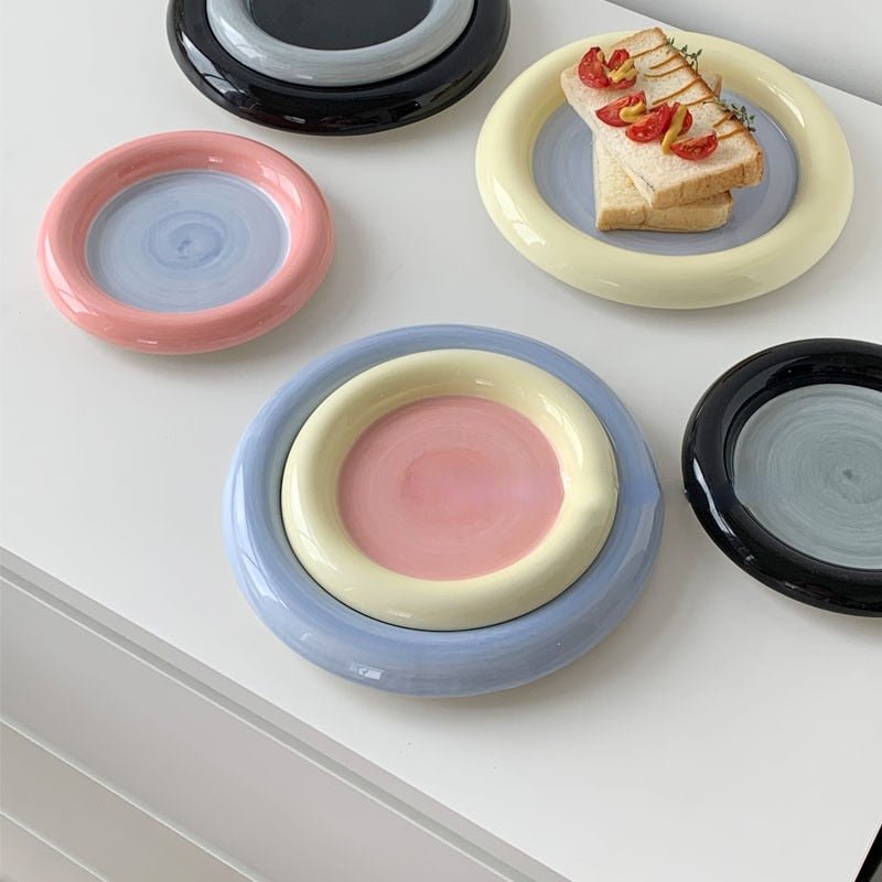 Lully Ceramic Dessert Plates - DIVINE DESIGN