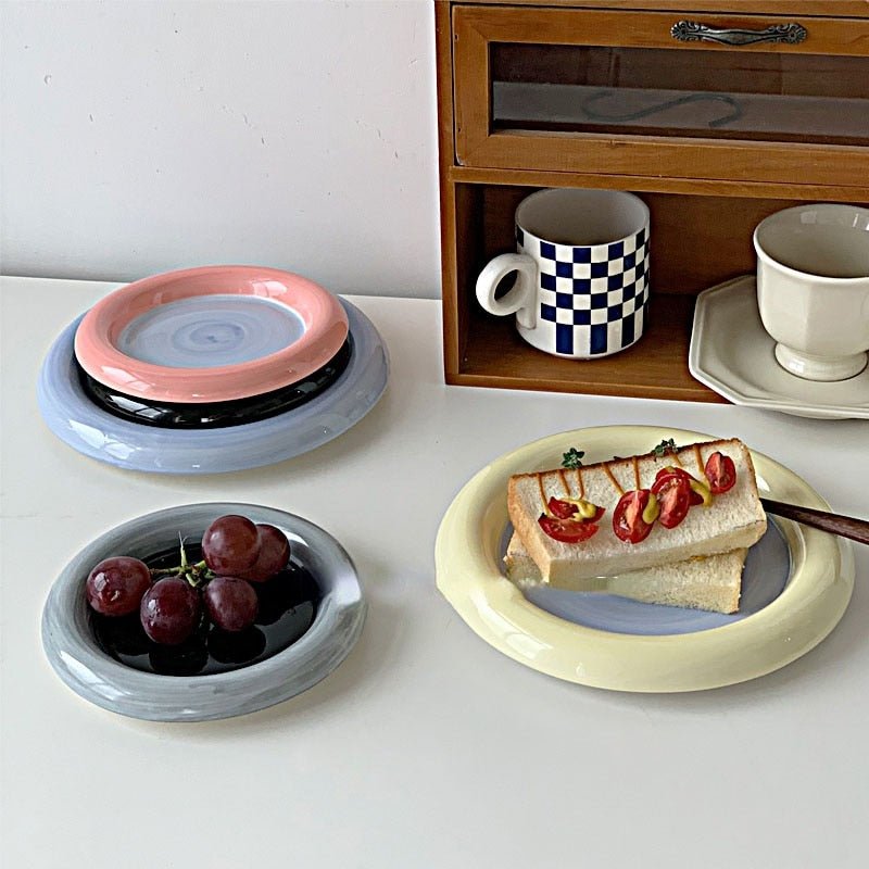 Lully Ceramic Dessert Plates - DIVINE DESIGN