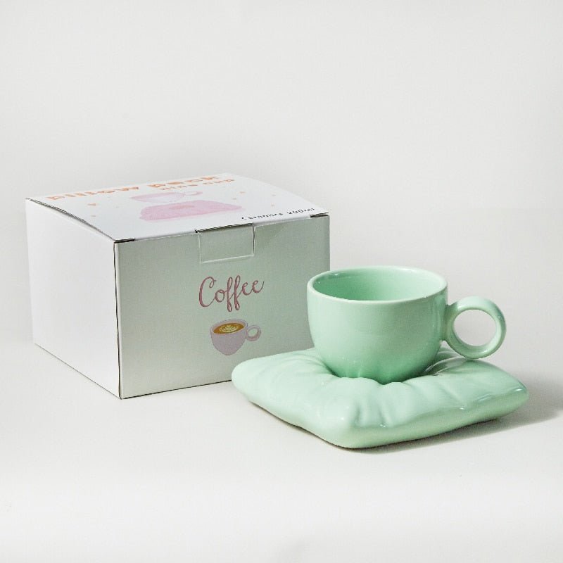 Poppy Ceramic Mug with Saucer - DIVINE DESIGN