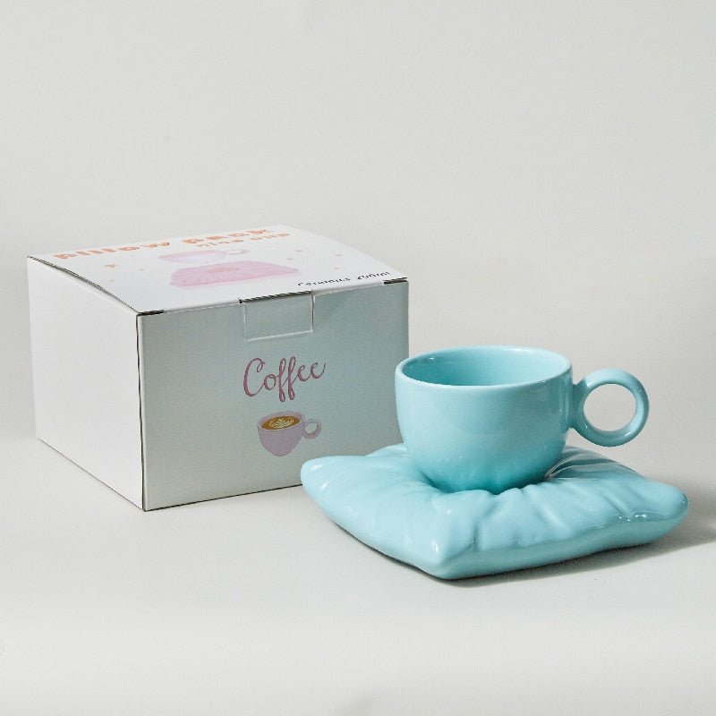 Poppy Ceramic Mug with Saucer - DIVINE DESIGN