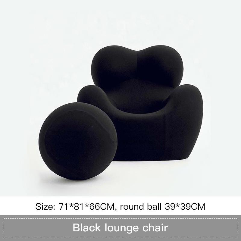 Upholstered Accent Chair with Matching Ottoman - DIVINE DESIGN