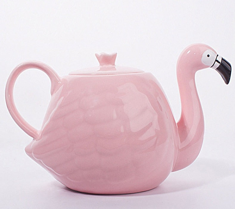 pink flamingo tea set