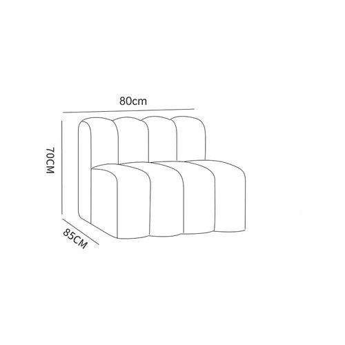 Minimalista Recliner Sofa Bed, Nordic Lambswool and Wooden Frame