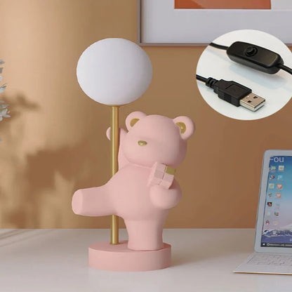 Princess Bear Pink Decorative Table Lamp