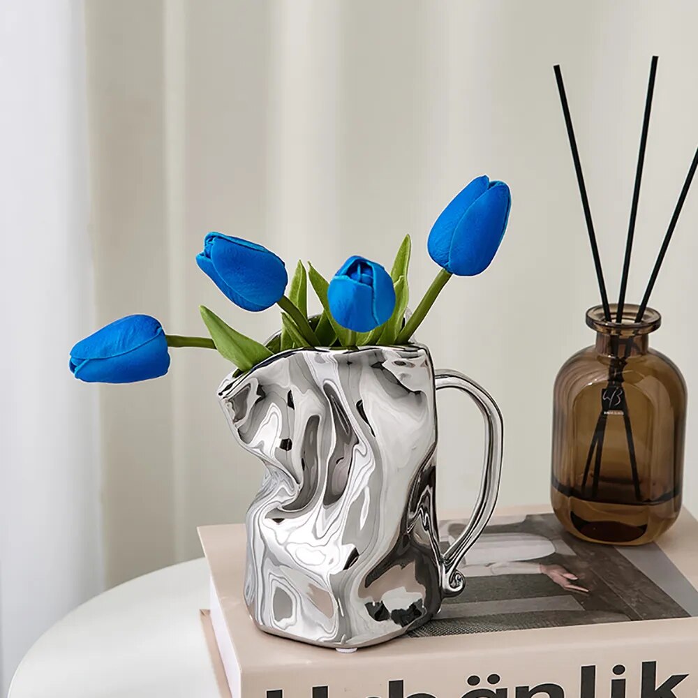 Irregular Kettle Ceramic Decorative Vase