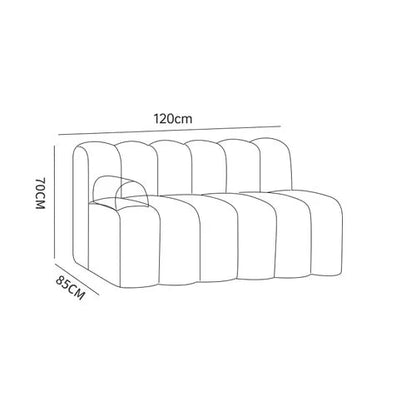 Minimalista Recliner Sofa Bed, Nordic Lambswool and Wooden Frame