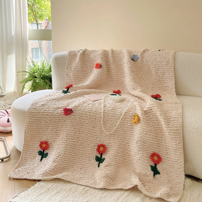 flower pop crochet blanket