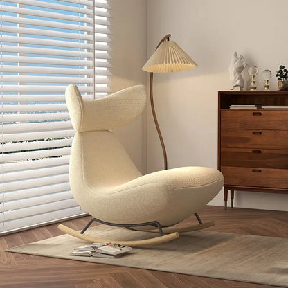 Fluffy White Living Room Chair