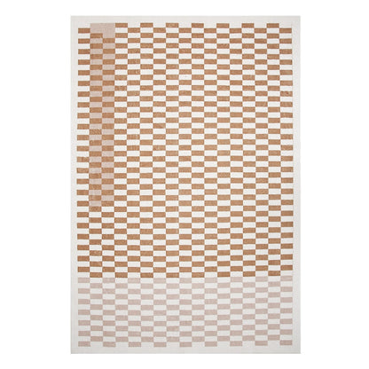 chocolate checker rug