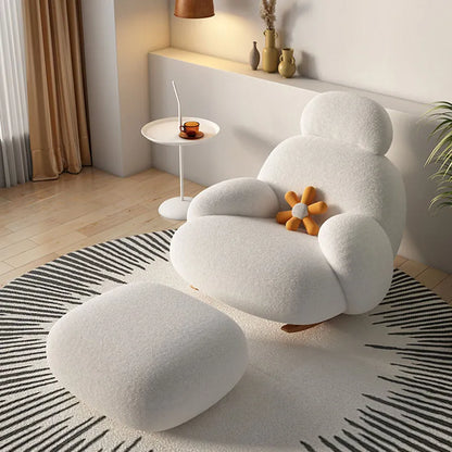 Modern Single Cloud White Recliner Chair