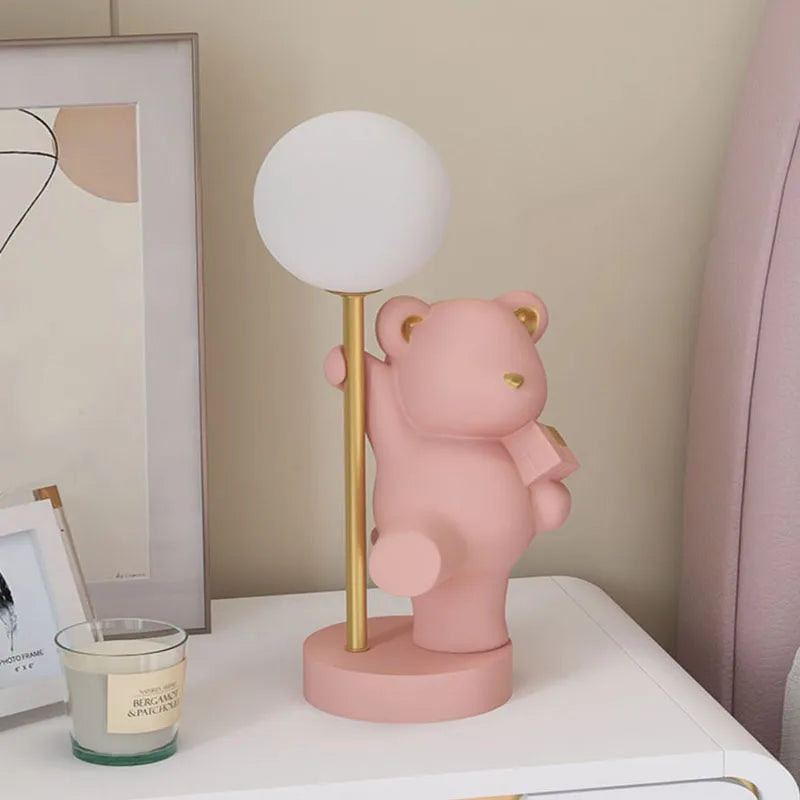 Princess Bear Pink Decorative Table Lamp