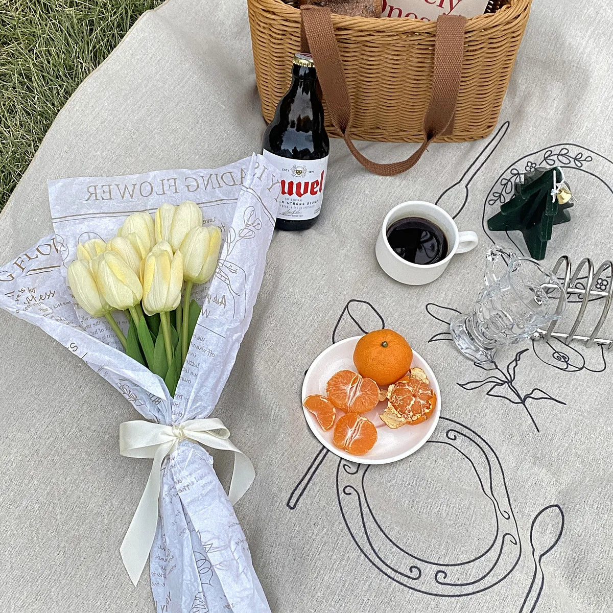 one night in paris linen tablecloth