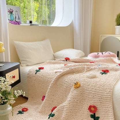 flower pop crochet blanket