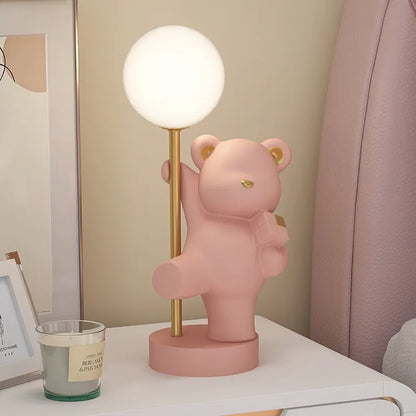 Princess Bear Pink Decorative Table Lamp