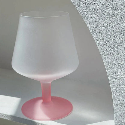 dipped frosted glasses set of two