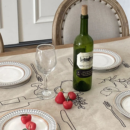 one night in paris linen tablecloth