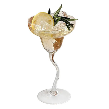 Crystal Margarita Glass with Curvy Stem