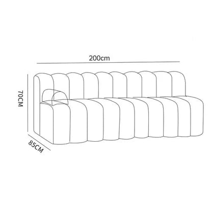 Minimalista Recliner Sofa Bed, Nordic Lambswool and Wooden Frame