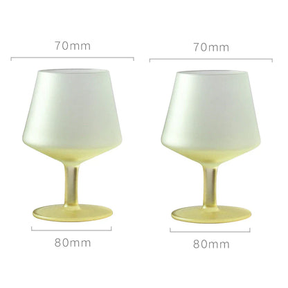 dipped frosted glasses set of two